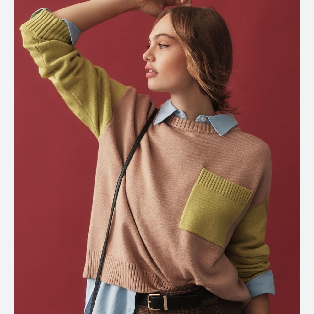 NWT | DOLAN COLORBLOCK CREWNECK SWEATER | size XS